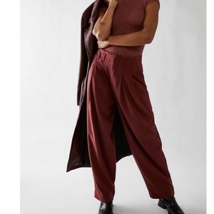 - Free People Calla Tailored Trousers. Brand new. Garnet grotto color